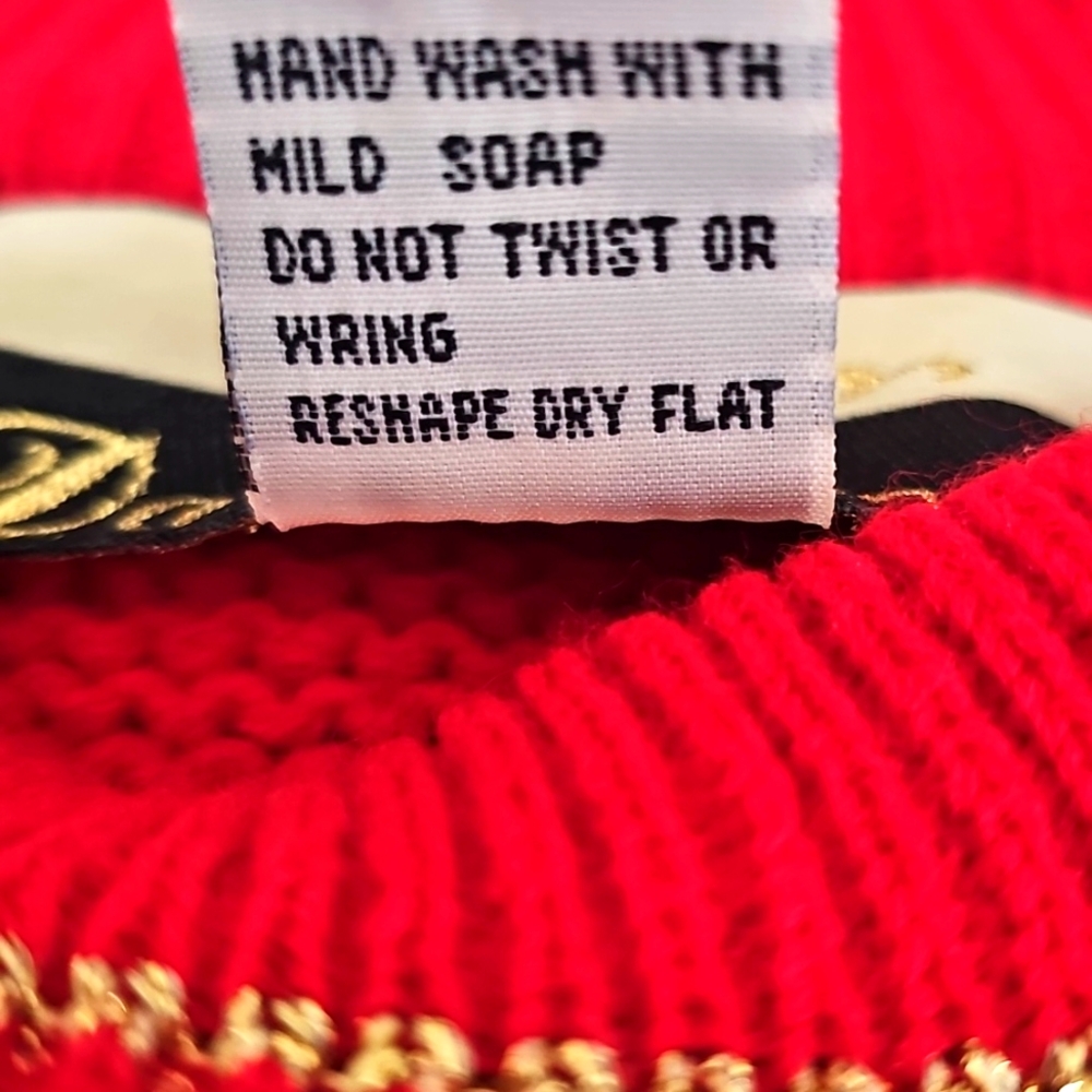 Red and Gold Women's Sweater - Picture 4 of 5